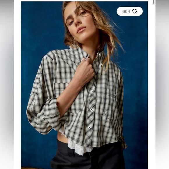 BDG by Urban Outfitters Corey Button Down Crop Plaid EUC! LIKE NEW!!! - Picture 3 of 15